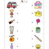 Free Picture Matching Worksheet - Match Associated Pictures-1